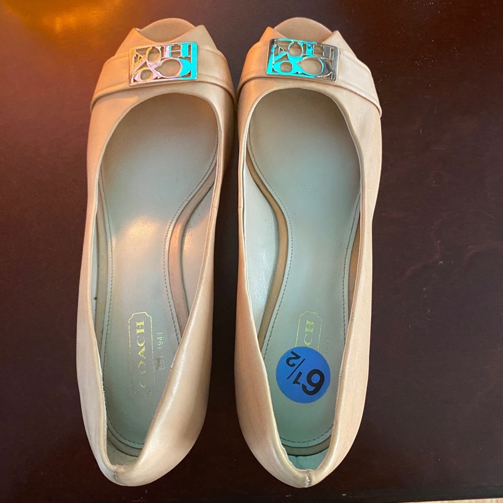 Coach 6.5 Peep Toe Wedge